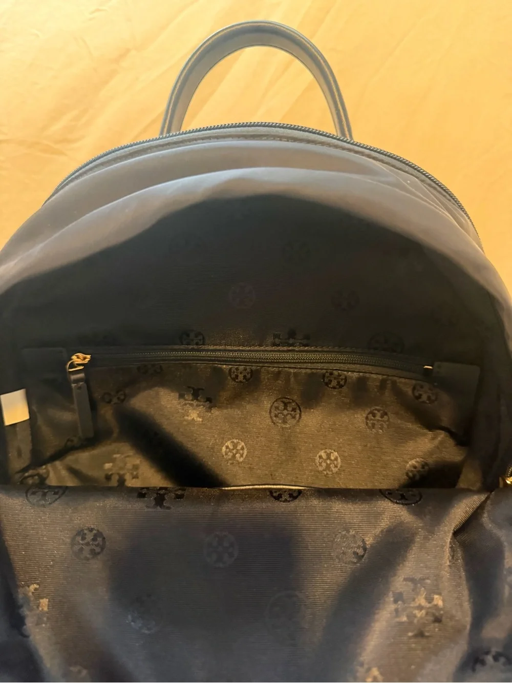 Tory Burch Ella Navy Nylon Backpack